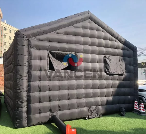 Large Black Inflatable Cube Party Tent Square Gazebo Event Room Big Mobile Portable Night Club Party Pavilion for Backyard - Image 2